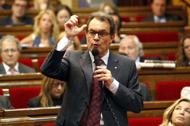 El president Artur Mas en el Pleno de control al Govern de...