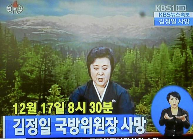 Fotograma de la televisin estatal de Corea del Norte, KCTV,...