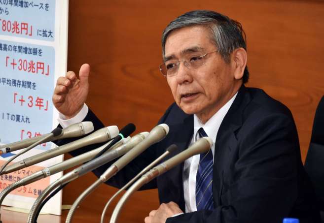 El gobernador del Banco de Jap, Haruhiko Kuroda.