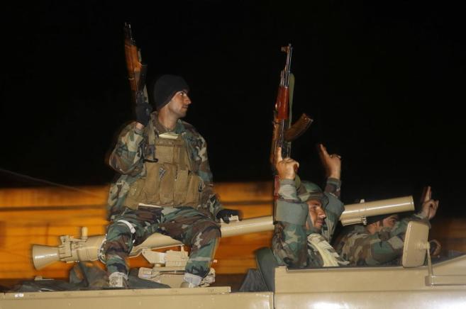 Peshmergas que han partido hacia Siria.