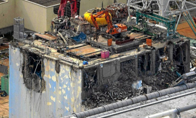 El reactor 4 despus del accidente. Imagen de archivo.