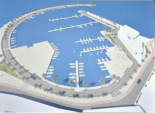 Recreación gráfica de cómo será el nuevo puerto del Molinar.