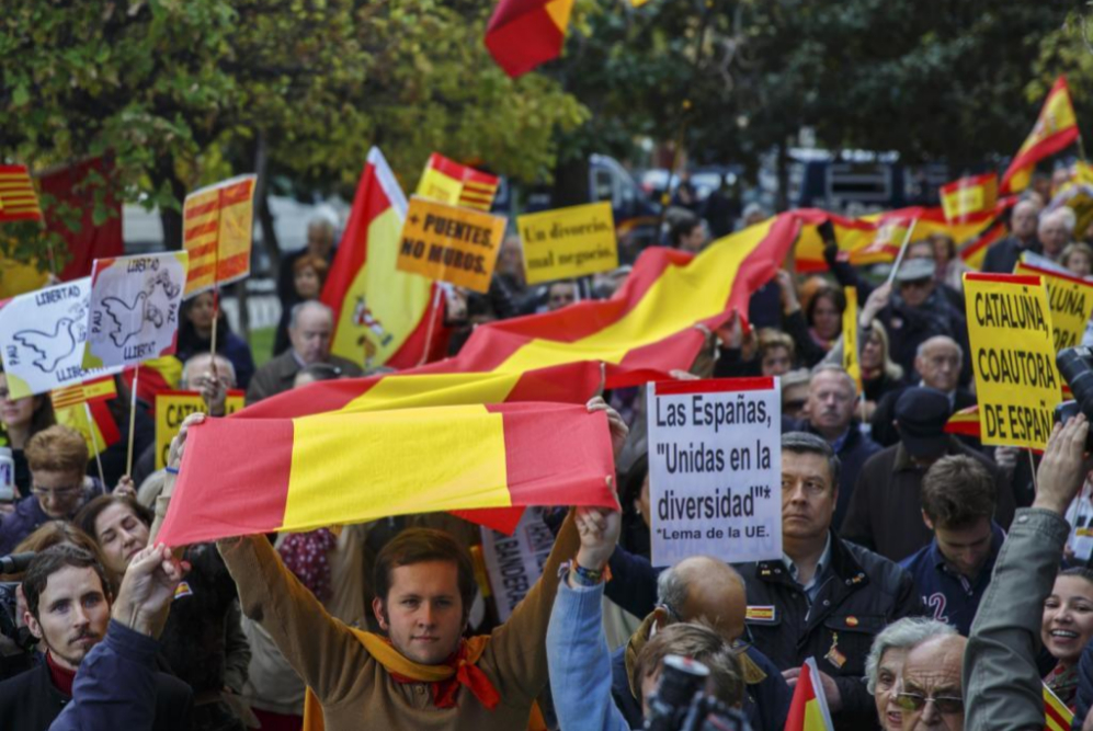 Manifestacin en Madrid como smbolo de protesta contra la jornada...