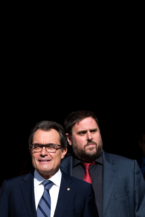 Artur Mas (izqda.) y Oriol Junqueras en Barcelona.