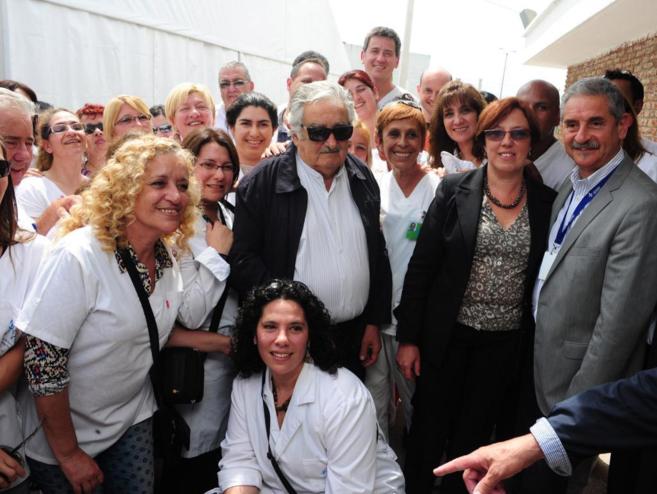 El presidente uruguayo,  durante la inauguracin de una clnica en...