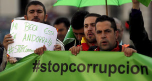 Protesta en Madrid contra la corrupcin poltica en Espaa