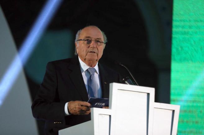 Joseph Blatter,durante una ceremonia en Riyadh (Arabia Saud).