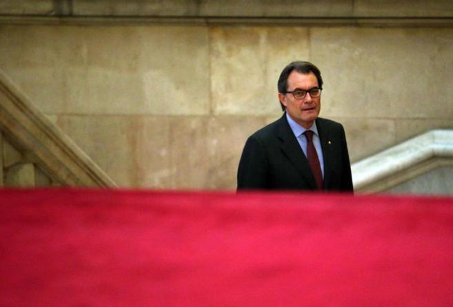 El presidente de la Generalitat, Artur Mas, en el Parlament.