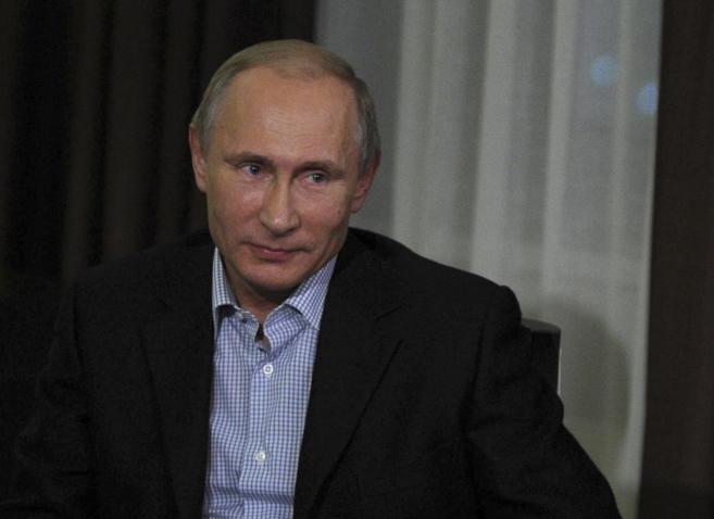 Vladimir Putin, durante la entrevista que ha concedido a la agencia...
