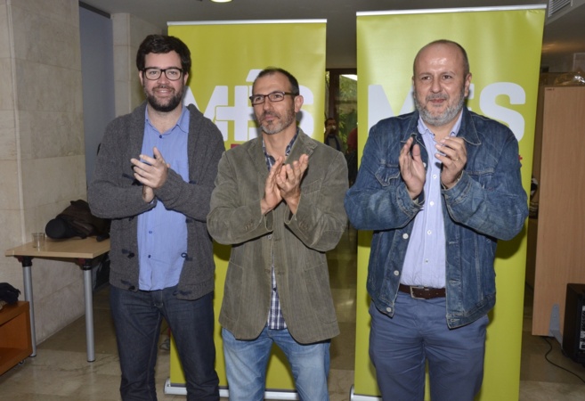 Antoni Noguera, Biel Barceló y Miquel Ensenyat celebran el resultado...