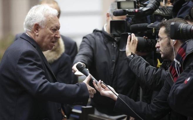 El ministro espaol de Exteriores, Garca-Margallo, a su llegada a...