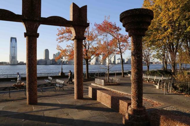 Vista del ro Hudson desde el Battery Park.
