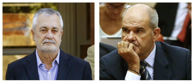 Los expresidentes andaluces Jos Antonio Grin y Manuel Chaves.