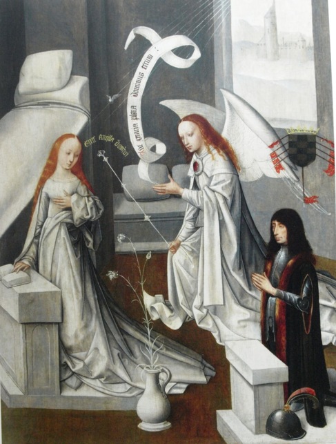 'Anunciacin con el I duque de Alba', finales del siglo XV.