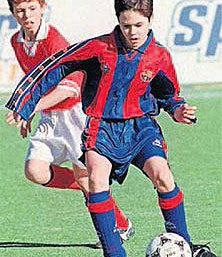 Andrs Iniesta, con la camiseta del Bara, durante un torneo.