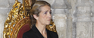La Infanta Elena, en el funeral.