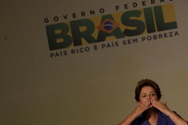 Dilma Rousseff saluda durante la Conferencia Nacional de Educacin...