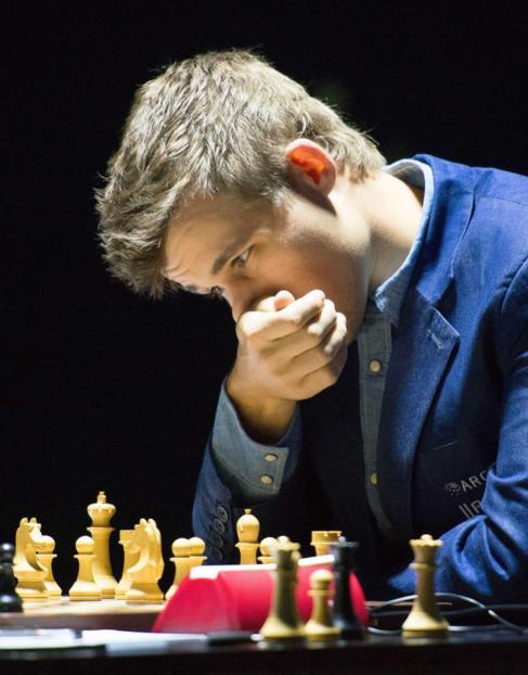 Magnus Carlsen, en su ltima partida contra Anand.