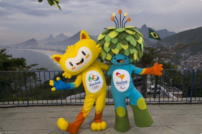 Las mascotas de los Juegos Olmpicos y Paralmpicos de Ro 2016.