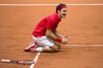 TOPSHOTS Switzerland's Roger Federer celebrates after beating...