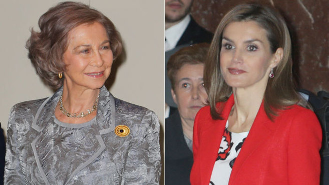 La Reina Sofa y la Reina Letizia, en los distintos actos que ambas...