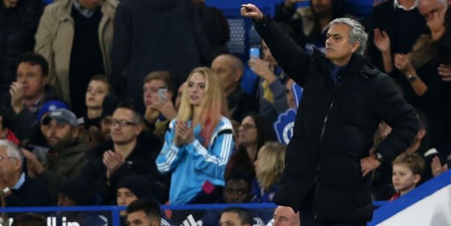 Mourinho, en un momento del Chelsea-West Brom del pasado sbado.