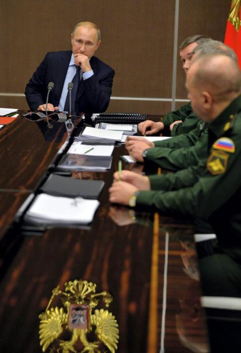El presidente ruso, Vladimir Putin, en una reunin con las Fuerzas...
