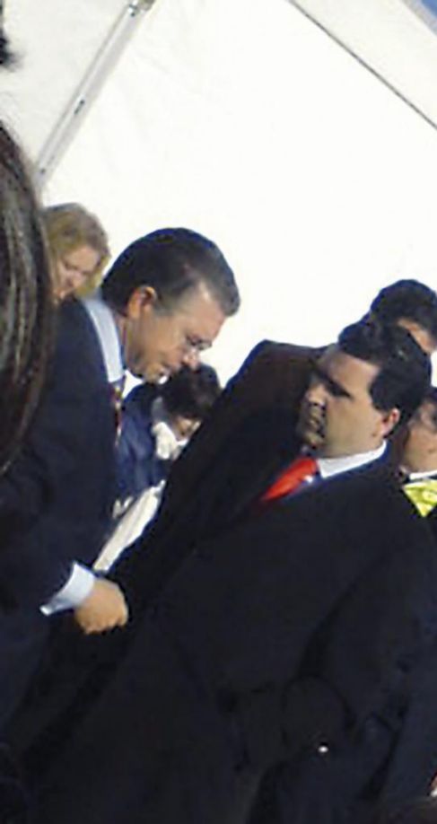 Francisco Granados, a la izquierda, con su amigo David Marjaliza.