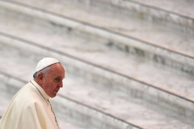 El Papa, tras celebrar este jueves una audiencia en el Vaticano.