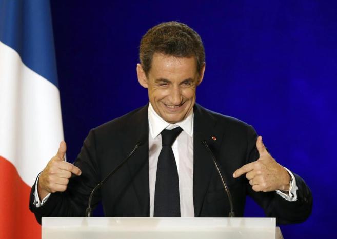 El ex presidente francs Nicolas Sarkozy y candidato a asumir el...