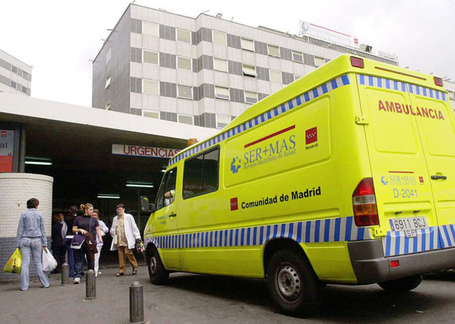 Entrada a Urgencias del Hospital de La Paz.