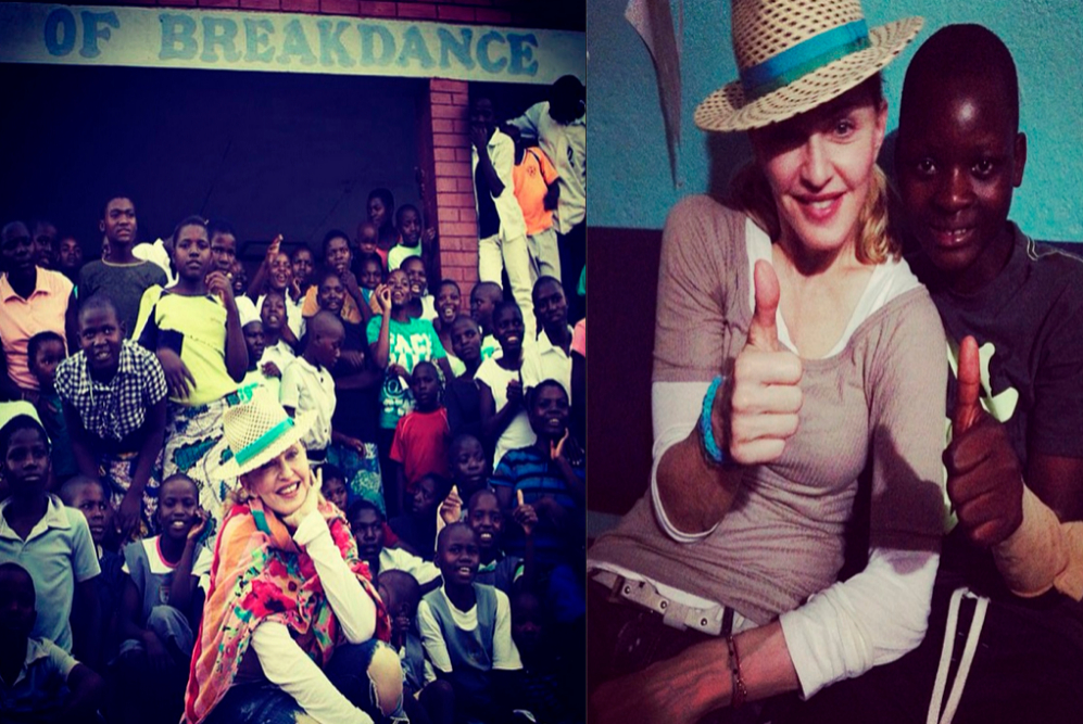 Madonna en Malawi, junto a los nios que su fundacin Raising Malawi...