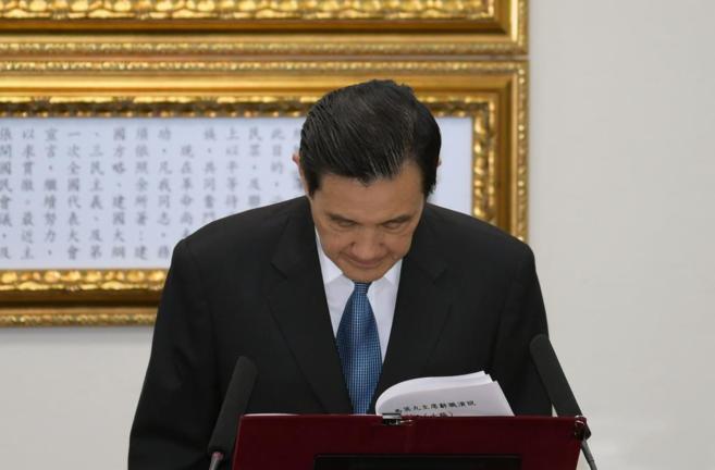 Ma Ying-jeou, durante la rueda de prensa en la que anunci su...
