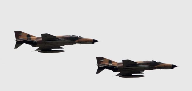 Cazas F-4 Phatom II de las fuerzas areas iranes.