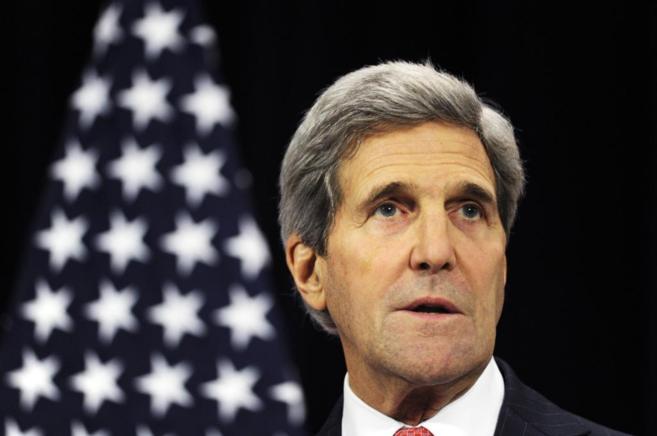 John Kerry, secretario de Estado de EE. UU., tras una reunin con los...
