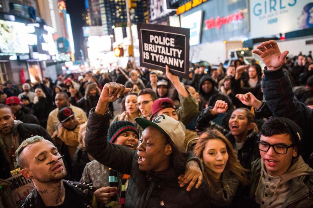 Manifestantes en Nueva York