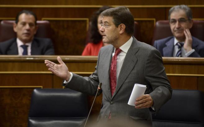 Rafael Catal, ministro de Justicia, durante una intervencin en el...