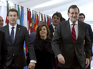 Feijo, Santamara y Rajoy, en el Congreso.