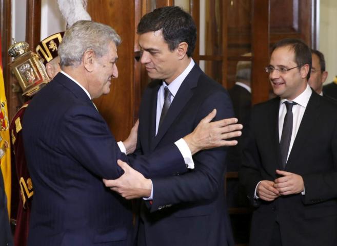 Jesús Posada recibe en el Congreso al secretario general del PSOE,...