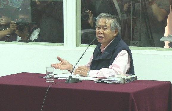 Alberto Fujimori durante uno de los juicios.