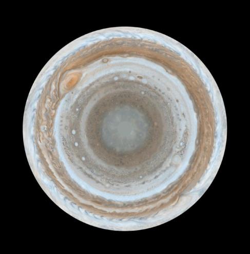 Hemisferio sur de Júpiter visto por Cassini