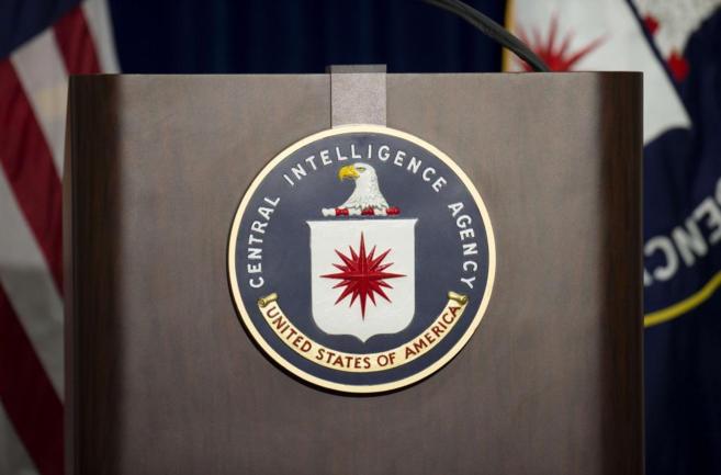 Atril de la CIA que acogi el discurso de su director, John Brennan,...