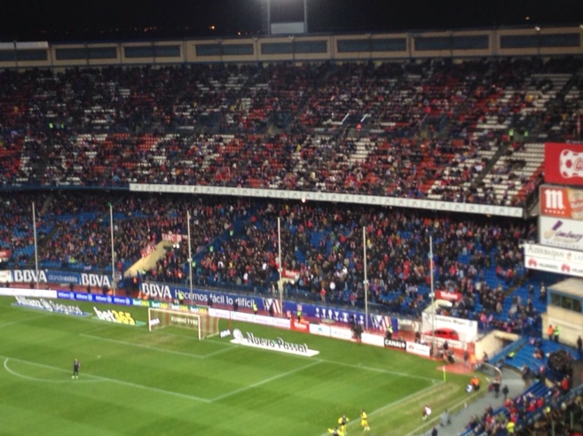 El fondo sur del Caldern, durante el partido ante el Villarreal.
