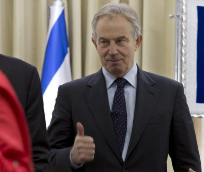 El ex primer ministro britnico Tony Blair, tras un encuentro en...