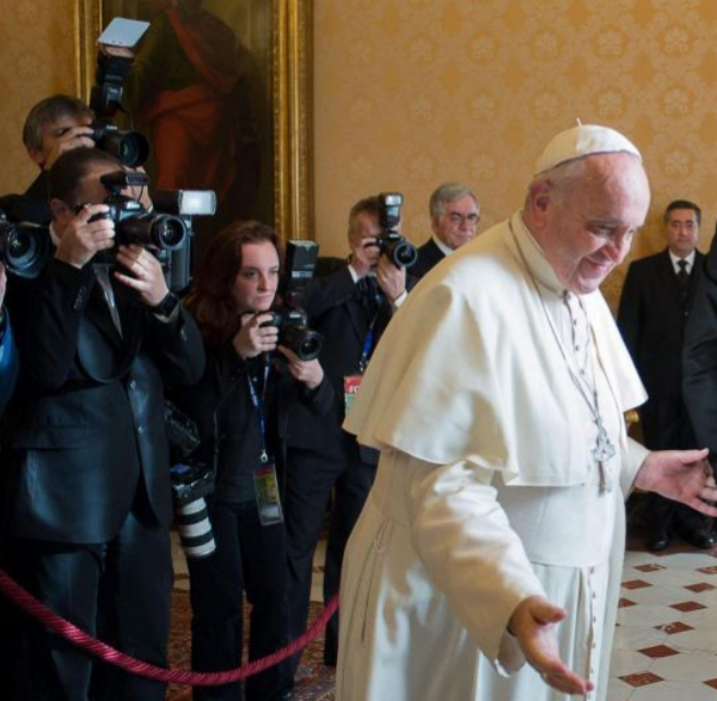 El Papa Francisco durante un encuentro en el Vaticano.