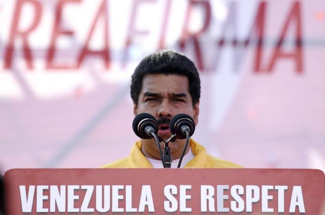 El presidente venezolano, Nicols Maduro, durante un discurso en...