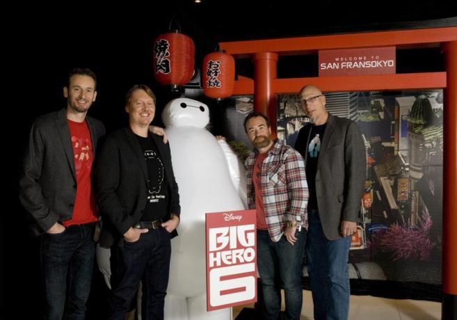 Los creadores de la pelcula 'Big hero 6' en Madrid.