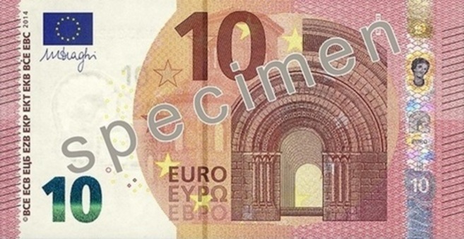Nuevo billete de 10 euros.