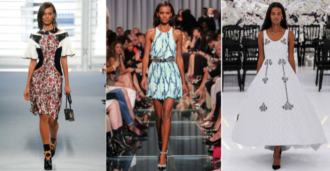 La modelo Liya Kebede desfilando para Louis Vuitton y Dior. (Fotos:...