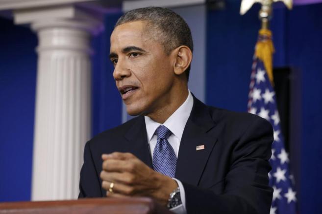 El presidente de EEUU, Barack Obama, comparece en rueda de prensa en...